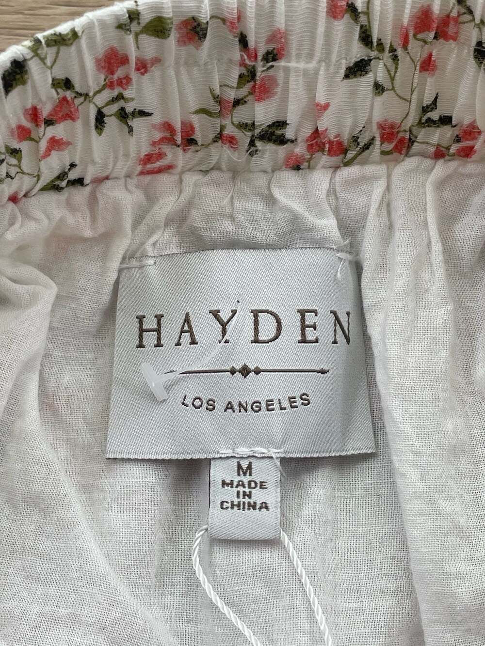 Hayden Los Angeles Floral Tiered Ruffle Mini Skirt Smocked Waist M - Picture 6 of 7